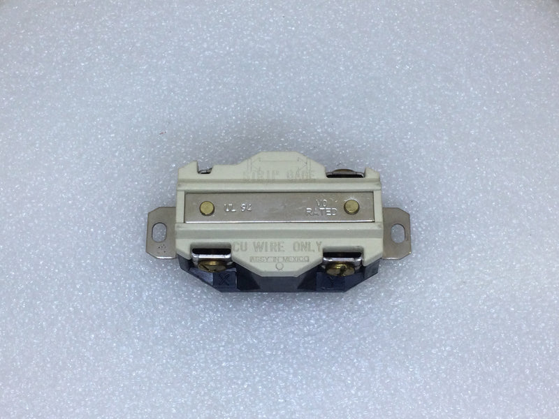 Leviton L16-20 20 Amp 480V Flush Mounting Lock Receptacle