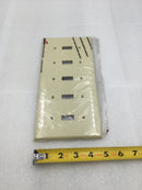 Cooper Wiring PJ5V 5 Gang Unbreakable Toggle Switch Plate in Ivory (Lot of 10)