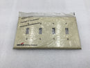 Cooper Wiring PJ4V 4 Gang Unbreakable Toggle Switch Plate in Ivory