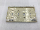 Cooper Wiring PJ4V 4 Gang Unbreakable Toggle Switch Plate in Ivory