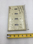Cooper Wiring PJ4V 4 Gang Unbreakable Toggle Switch Plate in Ivory