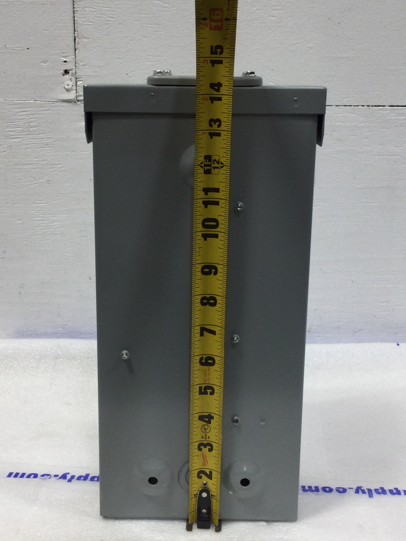 Midwest U041C010P 70A 120/240V 1Ph 3W Model 2 Nema 3R Enclosure 14 1/8" x 6 5/8"