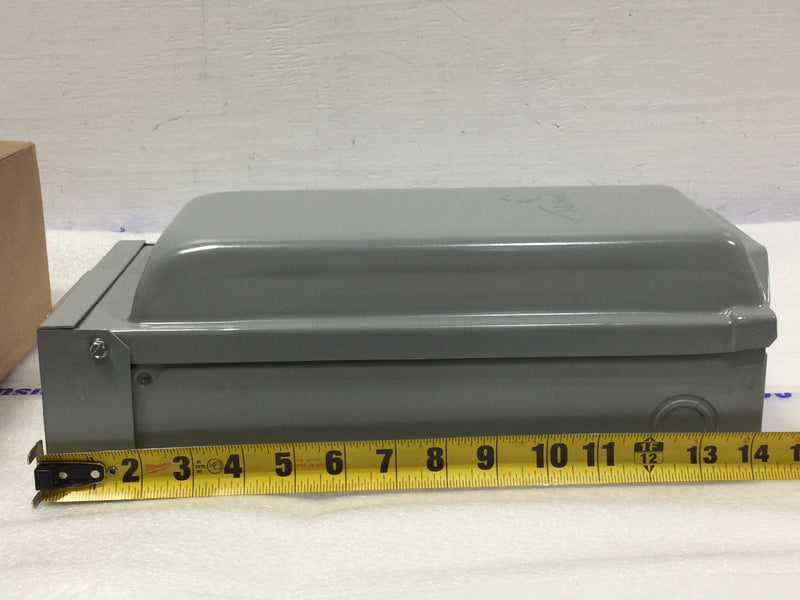 Midwest U041C010P 70A 120/240V 1Ph 3W Model 2 Nema 3R Enclosure 14 1/8" x 6 5/8"