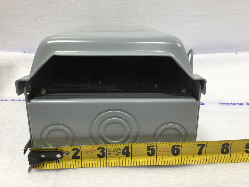 Midwest U041C010P 70A 120/240V 1Ph 3W Model 2 Nema 3R Enclosure 14 1/8" x 6 5/8"