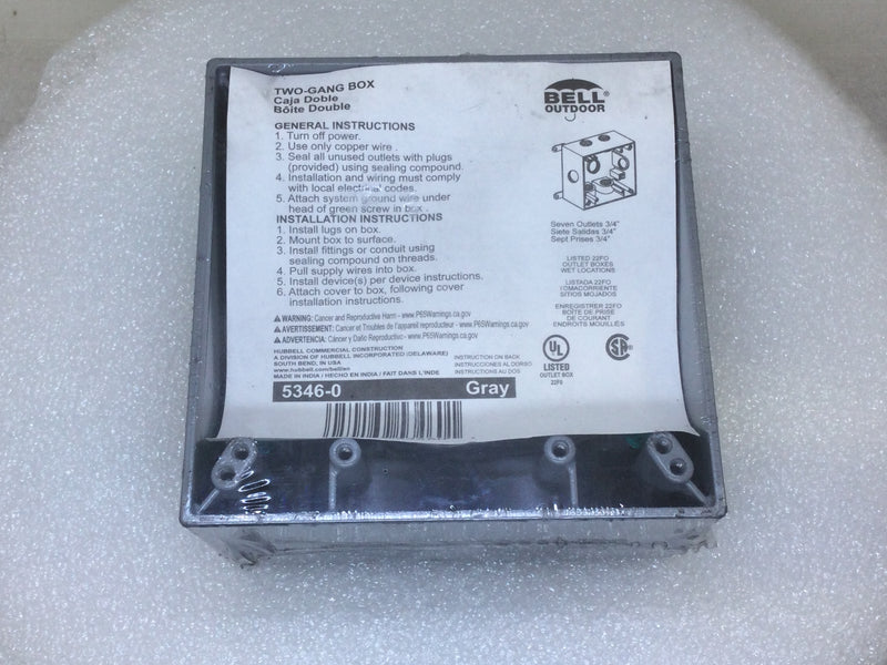 Bell Outdoor 5346-0 Two Gang Box