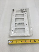 Cooper Wiring PJ265W 5 Gang Unbreakable Decora Style Plate in White