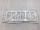 Leviton 005-80436-W 6 Gang Decora Wall Device Plate in White