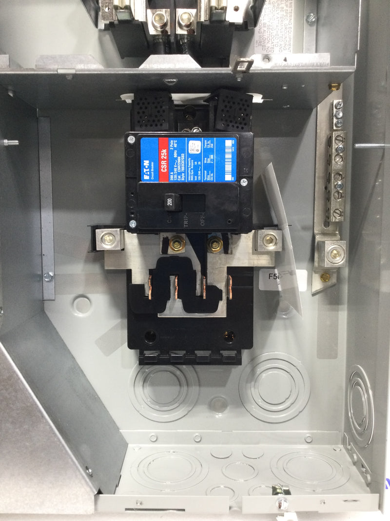 Eaton MBT48B200BTS 200 Amp 4 Space 120/240V Type BR Outdoor Meter Breaker Panel