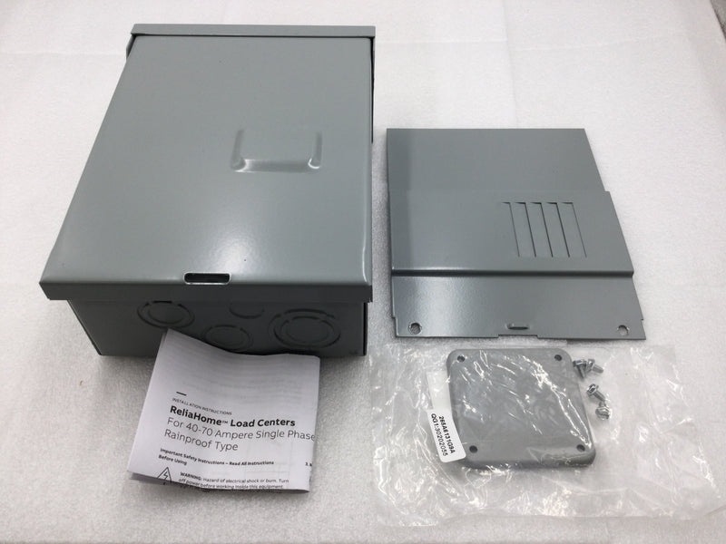 ABB TL270RCUA 70 Amp 2 Space 120/240 VAC Outdoor Load Center 7.5" X 10"