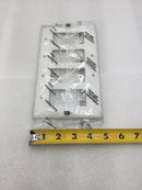 Pass & Seymour TP264-W 4 Gang Unbreakable Decora Style Device Plate in White