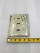 Cooper Wiring PJ3V 3 Gang Unbreakable Toggle Switch Plate in Ivory (Lot of 8)