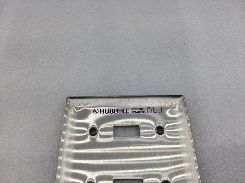 Hubbell SS6 6 Gang Stainless Steel Toggle Switch Plate 12" X 4.5"