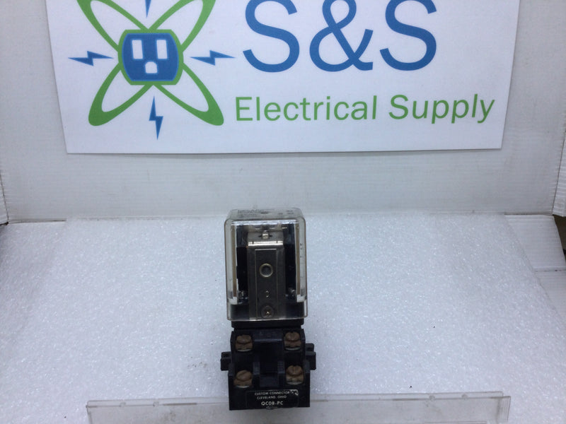 Potter & Brumfield KUP-11A15-120 Power Relay 120V 50/60HZ Includes QC08-PC Custom Connector Relay Socket