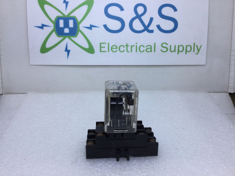 Potter & Brumfield KUP-11A15-120 Power Relay 120V 50/60HZ Includes QC08-PC Custom Connector Relay Socket