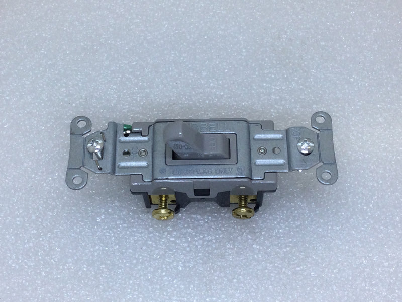 Hubbell CS120GY 20 Amp Single Pole Toggle Switch - Gray