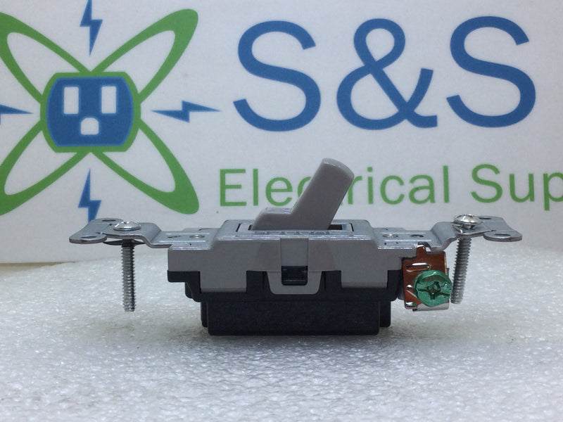 Hubbell CS120GY 20 Amp Single Pole Toggle Switch - Gray