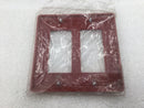 Hubbell NP262R 2 Gang Unbreakable Decora Style Plate in Red (Lot of 9)