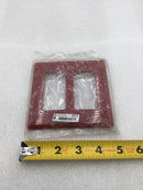 Hubbell NP262R 2 Gang Unbreakable Decora Style Plate in Red (Lot of 9)
