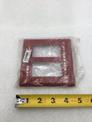 Hubbell NP262R 2 Gang Unbreakable Decora Style Plate in Red (Lot of 9)