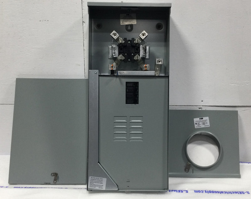 ABB PAMS815TRLNCS 150 Amp 8 Space 1PH 3 Wire 120/240V Meter Socket/Load Center