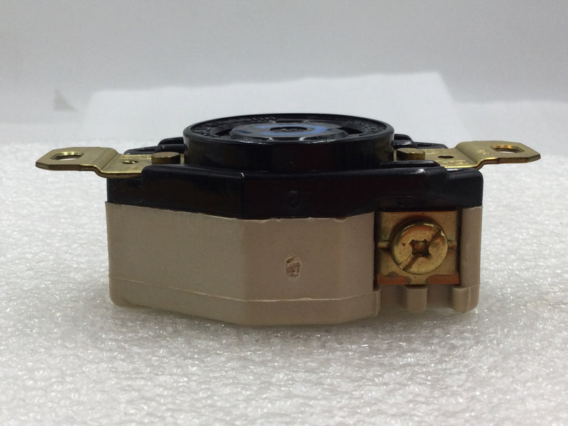 Hubbell HBL2620 30 Amp 2 Pole 3 Wire 250V Nema L6-30R Grounding Receptacle