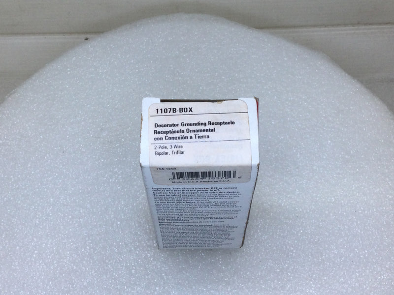 Cooper 1107B-BOX Decorator Grounding Receptacle