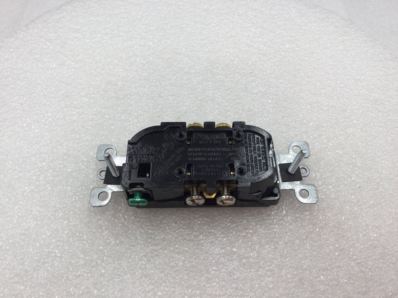 Leviton T5325 15 Amp 125V Duplex Receptacle Tamper Resistant Outlet - Black