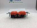 Leviton 5362-IG 20 Amp 125V 2 Pole Isolated Ground Duplex Receptacle - Orange