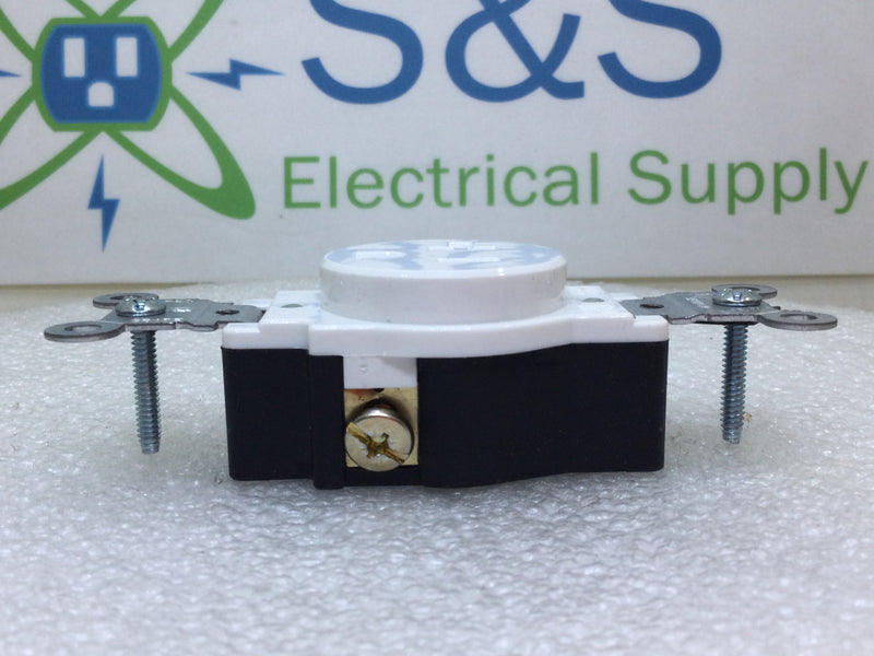 Leviton T5020-W 20 Amp 125V Single Receptacle - White