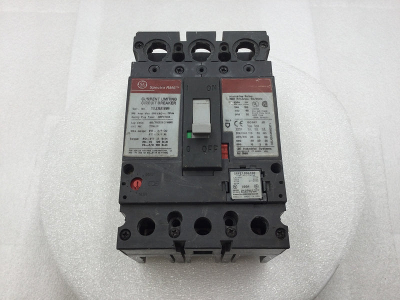 GE Spectra RMS SELA36AT0100 100 Amp 3 Pole 600V Circuit Breaker
