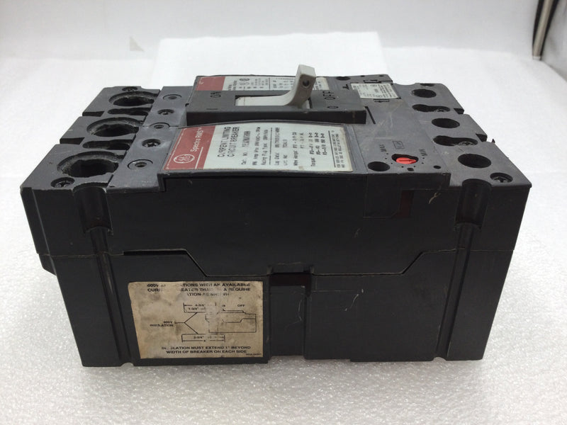 GE Spectra RMS SELA36AT0100 100 Amp 3 Pole 600V Circuit Breaker
