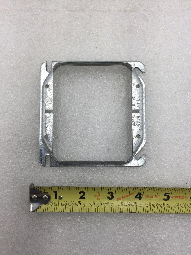 Lot of 12 Mixed Brands 5/8" Raised 4" Square Double Gang Mud Ring