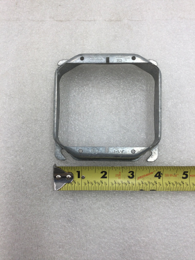 Centaur 1 1/4" Raised 4" Square Double Gang Mud Ring