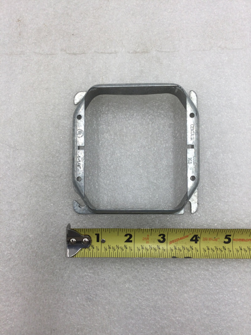 Centaur 1 1/4" Raised 4" Square Double Gang Mud Ring