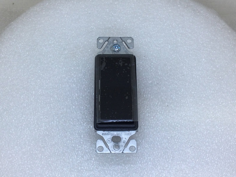 Cooper 7501BK-BOX 15 Amp Single Pole 120/277V Switch w/ Ground - Black