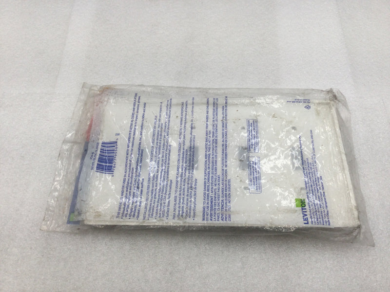 Leviton PJ4-W 4 Gang Unbreakable Mid-Size Toggle Switch Plate in White