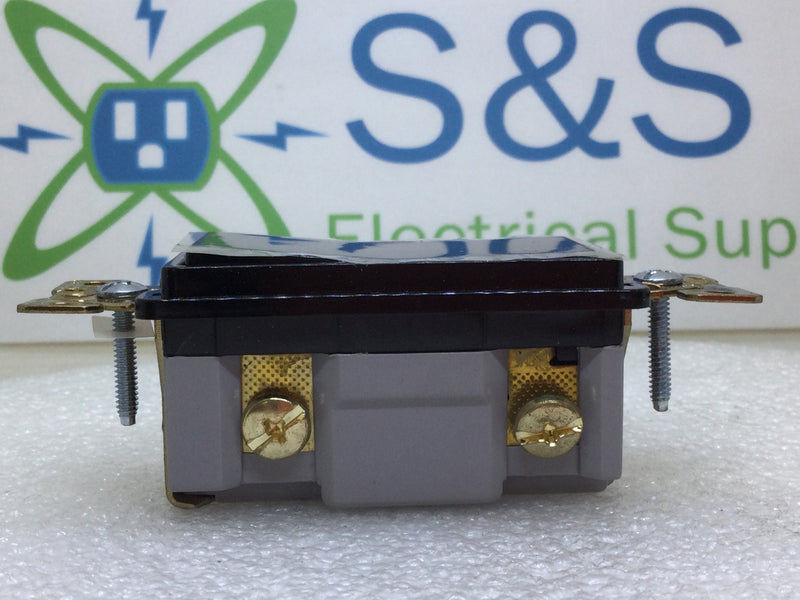 Cooper 7621BK-BOX 20 Amp 120/277V Single Pole Switch w/ Ground