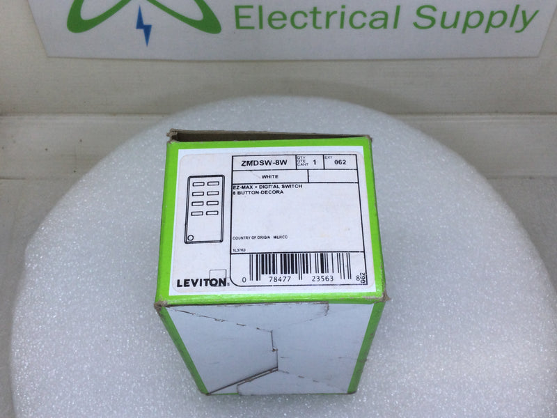 Leviton ZMDSW-8W Z-max Switch 8 Button