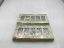 Cooper Wiring PJ265V 5 Gang Unbreakable Decora Style Plate in Ivory (Lot of 10)