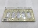 Cooper Wiring PJ265V 5 Gang Unbreakable Decora Style Plate in Ivory (Lot of 10)