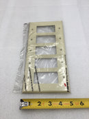 Cooper Wiring PJ265V 5 Gang Unbreakable Decora Style Plate in Ivory (Lot of 10)