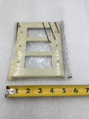 Cooper Wiring PJ263V 3 Gang Unbreakable Decora Style Plate in Ivory (Lot of 14)