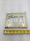 Cooper Wiring PJ263V 3 Gang Unbreakable Decora Style Plate in Ivory (Lot of 14)