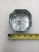 Steel City 54151-1/2&3/4 Metal Octagon Ceiling Box with 1/2" & 3/4" Knockouts