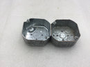 Lot of 2 Mixed Brands Metal Octagon Ceiling Box with 1/2" Knockouts