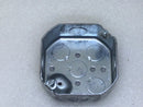 Lot of 2 Mixed Brands Metal Octagon Ceiling Box with 1/2" Knockouts