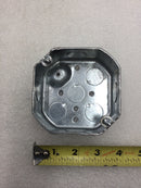 Lot of 2 Mixed Brands Metal Octagon Ceiling Box with 1/2" Knockouts
