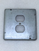 Raco 972 4-11/16" Square Box Duplex Receptacle Cover 1/2" Raised