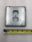 Raco 972 4-11/16" Square Box Duplex Receptacle Cover 1/2" Raised