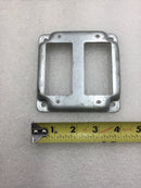 Mixed Brands Double Gang Decora 4" Square Box Cover 1/2" Raised